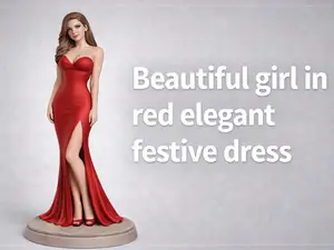 Lady in Red Easy Print