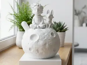 The Little Prince on the Moon Poetic Sculpture