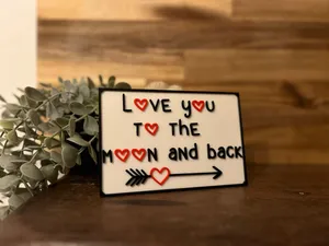 Valentine Post Card - To the moon and back! 