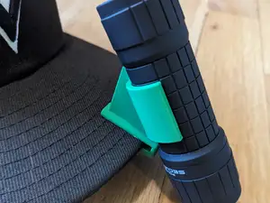 Flashlight hat mount