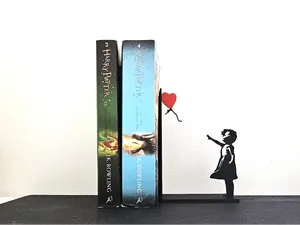 Bookend inspirefrom Banksy Girl with balloon NOCOM