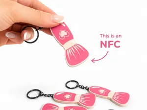Makeup Brush NFC Keychain