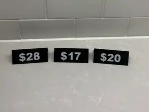 Custom Table Price Signs