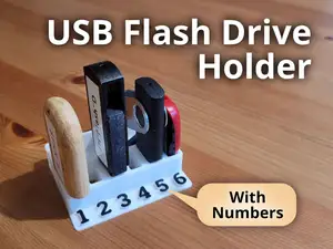USB Flash Drive Holder with Numbers