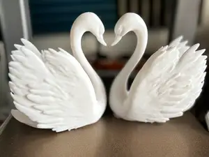 Valentine's Day Schwan mit Herz & Kerzen Halter