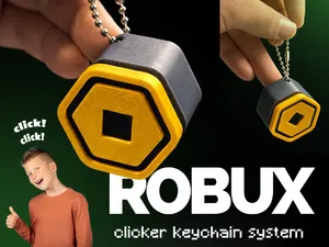 In-game Coin Style Fidget Clicker Keychain