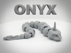 Articulated Onix Flexy Rock Pokemon Print in Place