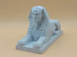 Guardian of Shattered Geometry - Low Poly Sphinx