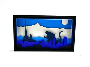 Godzilla Skyline Shadowbox