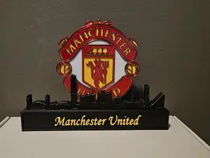Manchester United with the Skyline of manchester