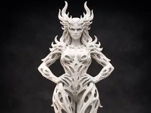 Demon Queen – Horned Fantasy Woman Statue