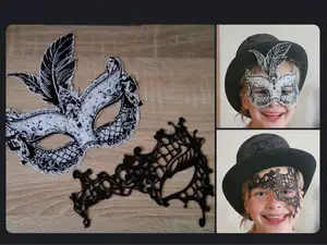 2 lace mask