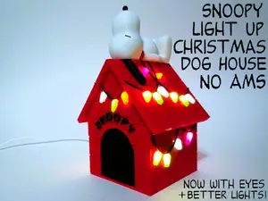 Snoopy Light Up Christmas Dog House - No AMS
