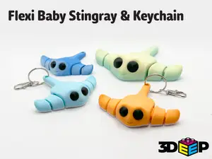 Flexi Baby Stingray & Keychain - No Supports