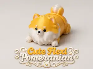 Cute Flexi Pomeranian Keychain
