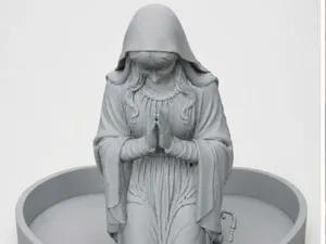 Virgem Maria em oração (Com base)