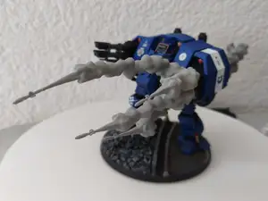 40k Dreadnought rocket effect with backblast