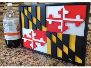 XL Framed Maryland Flag  11" x 16" No AMS Needed