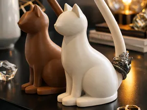 Minimal Cat Ring Holder – Modern Design Decor