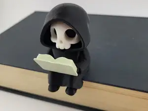 Kawaii Grim Reaper Reading Book Spooky 3D Printed