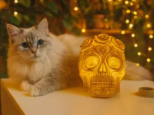 Sugar Skull mit Rosen – Zucker Schädel Totenkopf 