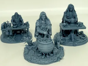 D&D Mystic NPCs Pack Vol.2 - 3 Premium Miniatures