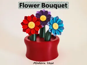Elegant Flower Bouquet in a Modern Vase