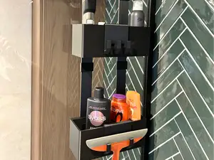 Shower cabin shelf system
