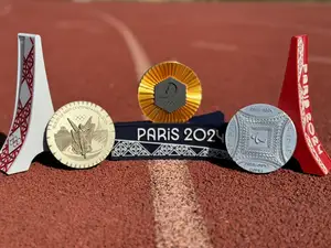 Paris 2024 Olympic Medal with Display Stand