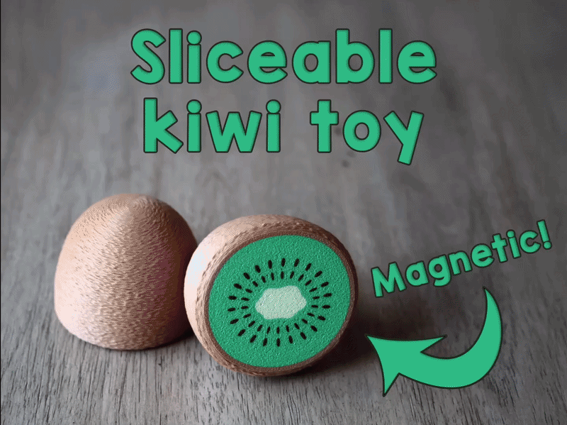 Sliceable magnetic kiwi