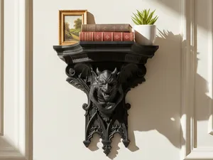 Gothic Gargoyle Shelf: Cathedral Sentinel