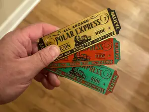 52 Minutes! Golden Polar Express Ticket Bookmark