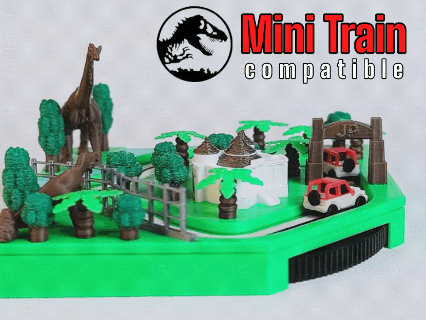 Functional Jurassic Park Diorama (Mini Train)