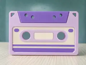 [NFC Card]Stripes  Retro Cassette Charm - 25mm NFC