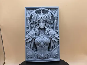 Celestial Amazon Queen – Portrait Relief