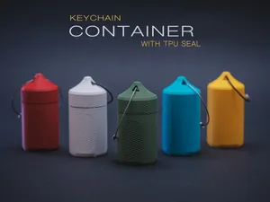 Keychain Container With TPU Seal