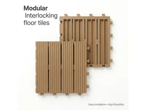 Modular Interlocking 3D Printable Floor Tile