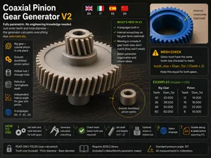 Coaxial Pinion Gear Generator V2