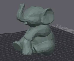 elephant low poly piggy bank