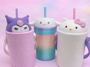 Hello Kitty Drink 12oz can Coozie Cooler Cup Tops