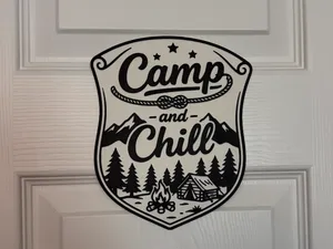 CAMP AND CHILL WALL ART