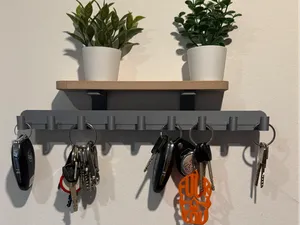 modernes Schlüsselregal mit Ablage