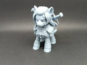 MLP Chibi Geralt of Rivia -School of the Pony Wolf