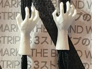 Halloween Creeper Hands Hoodie Drawstring Beads