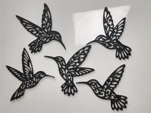 Elegant Hummingbird Collection 2D Wall Art