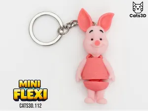 Piglet - Mini Flexi Keychain