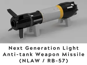NLAW Missile Model - Saab Bofors Dynamics NLAW