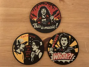 Stranger Things Coasters 3 Designs