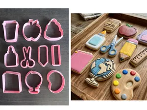 school cookie cutters (10x cute 5,5cm or 9cm set)