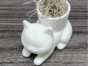 Mini Cat Kitten Plant Flower Garden Pot Planter